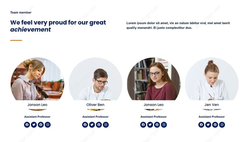 Celebrating Our Academic Team Website Template