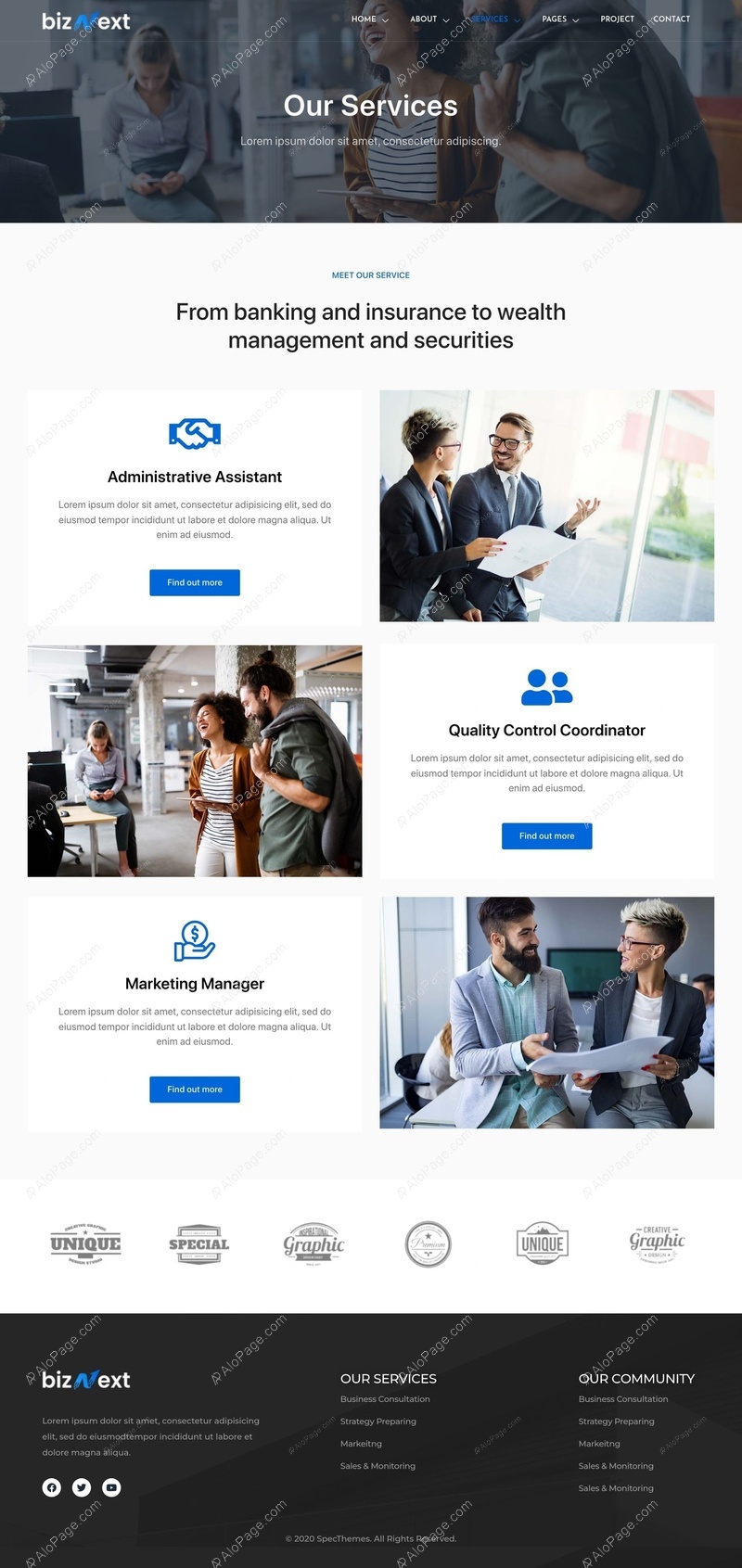 Comprehensive Business Solutions Website Template