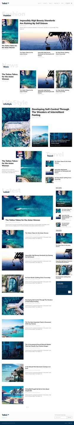 News & Magazines Website Templates