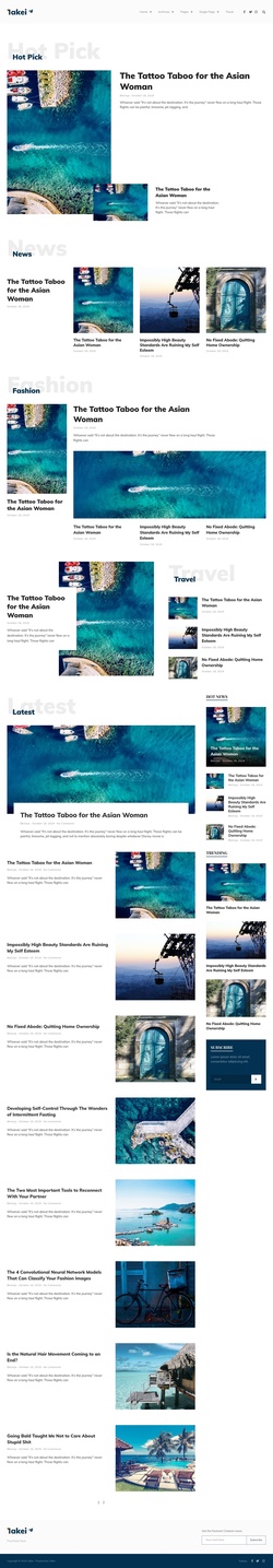 News & Magazines Website Templates