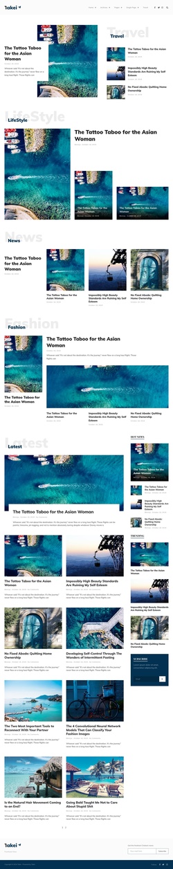 News & Magazines Website Templates