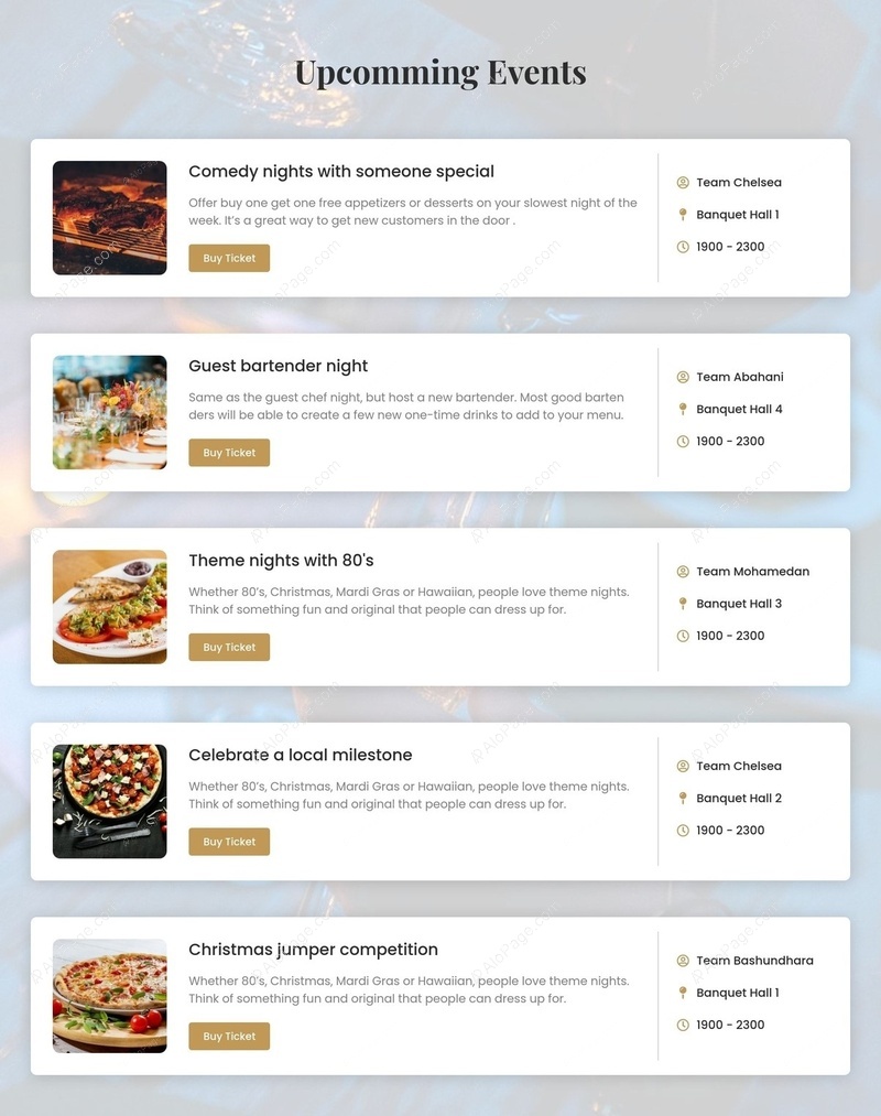 Exciting Event Highlights Website Template