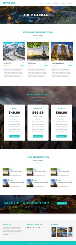 Travel & Hotels Website Templates