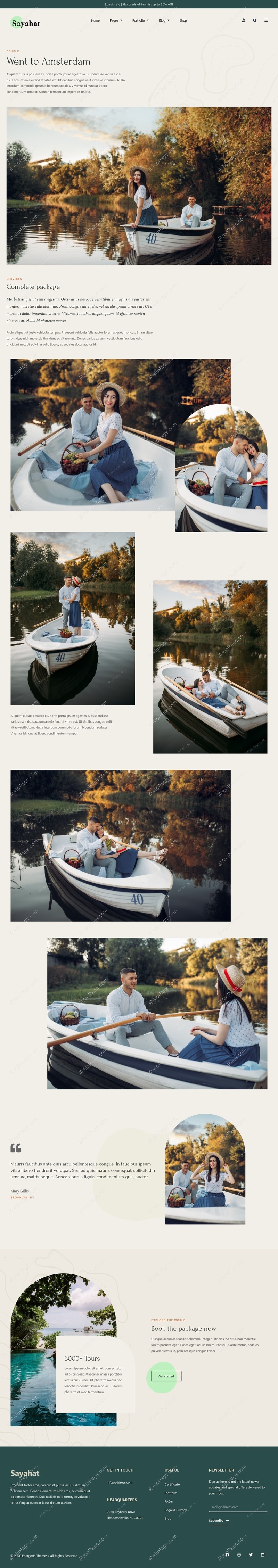 Explore Amsterdam: A Tranquil Boating Journey Website Template