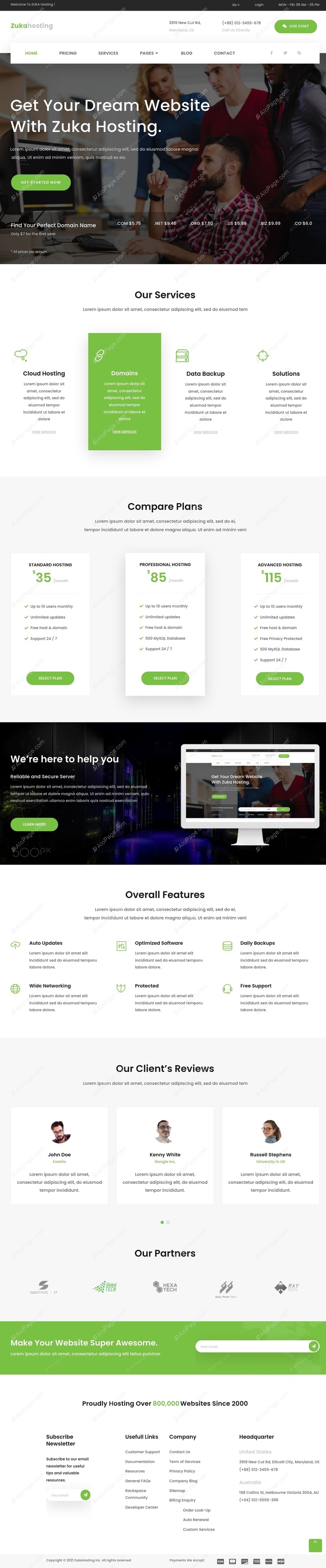 Create Your Dream Website With Top Hosting Website Template