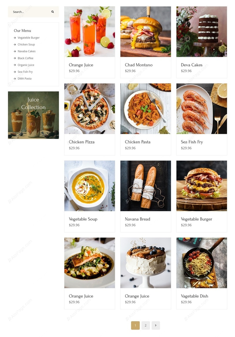 Explore Our Delicious Menu Website Template