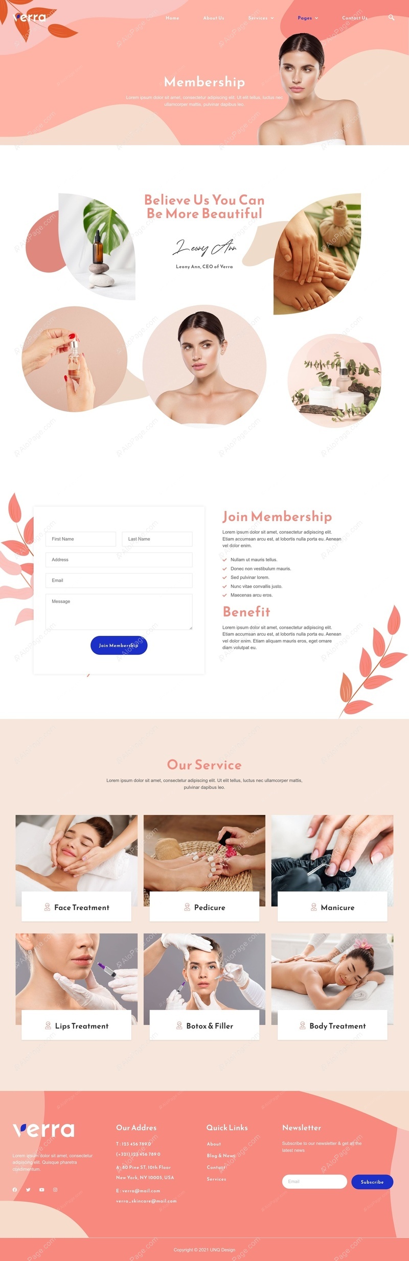 Enhance Your Beauty With Exclusive Membership Website Template