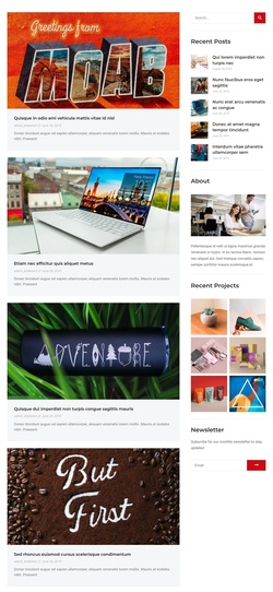 Blog Posts Website Templates