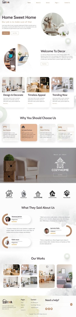 Design & Interior Website Templates