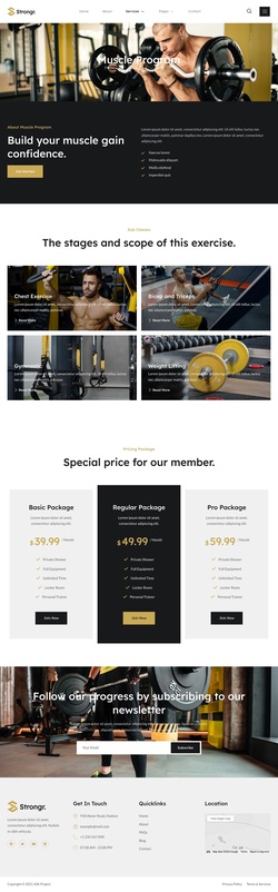 Sports & Fitness Website Templates