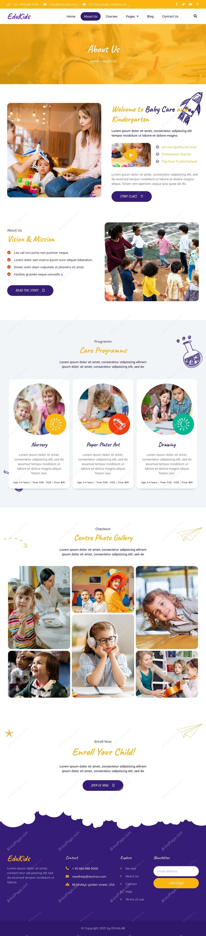 Discover Our Baby Care Approach Website Template