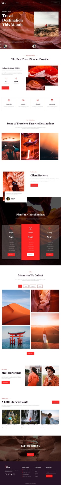 Travel & Hotels Website Templates