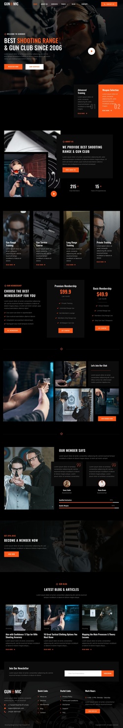 Sports & Fitness Website Templates