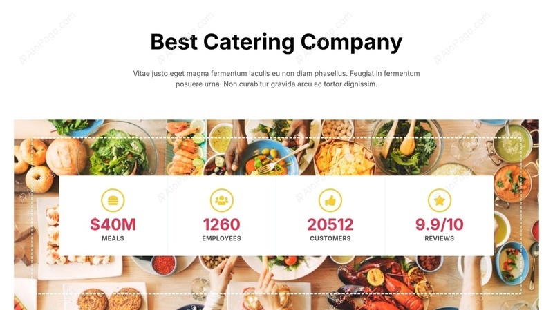 Enhance Your Dining: Top Catering Stats Website Template