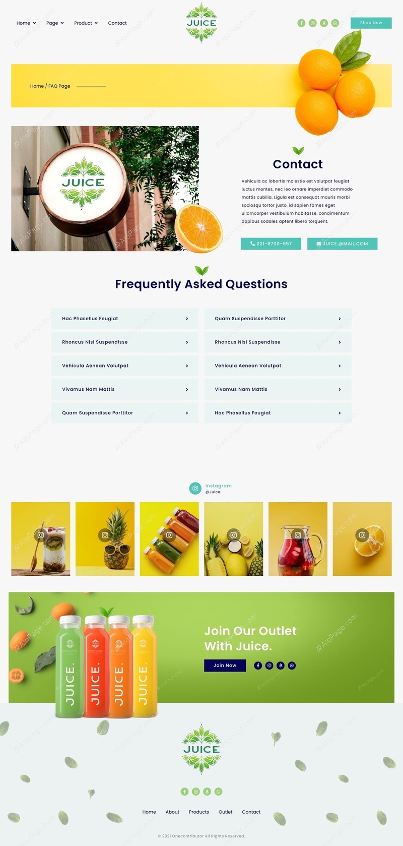 Fresh Juice Bar Experience Website Template