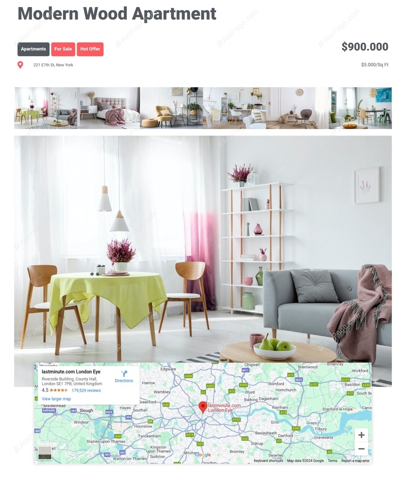 Explore Modern Apartment In NYC Website Template