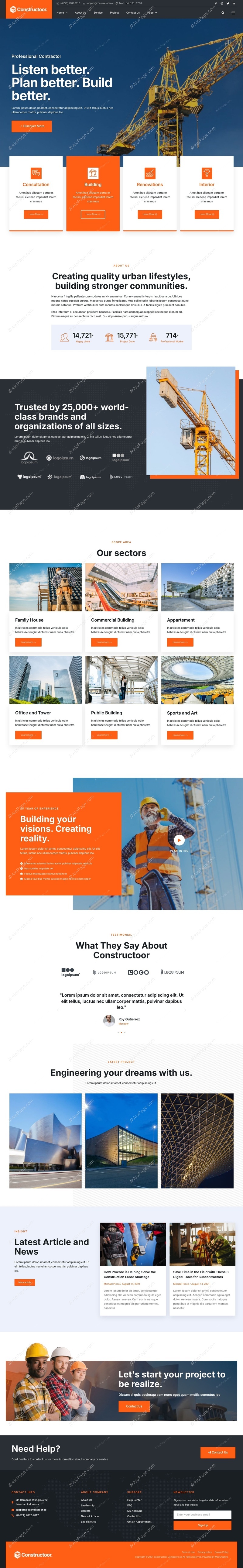 Building Tomorrow’s Foundations With Innovative Design Website Template