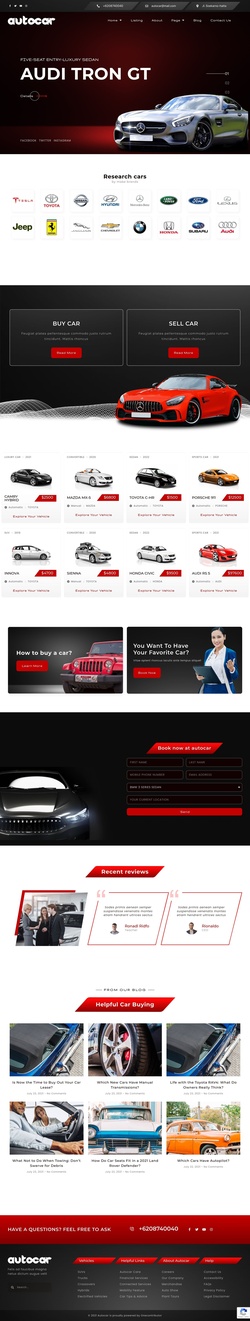 Cars & Transportation Website Templates