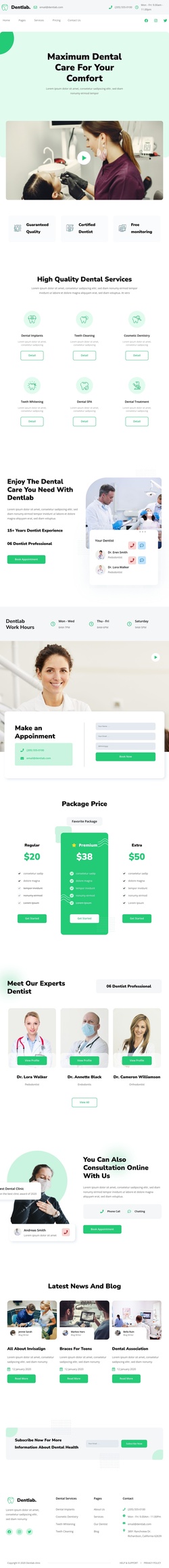 Medical & Health Website Templates