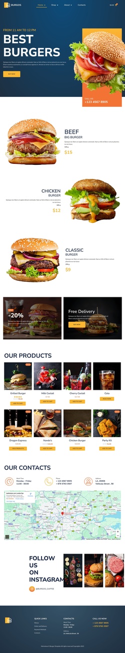 Food & Restaurant Website Templates