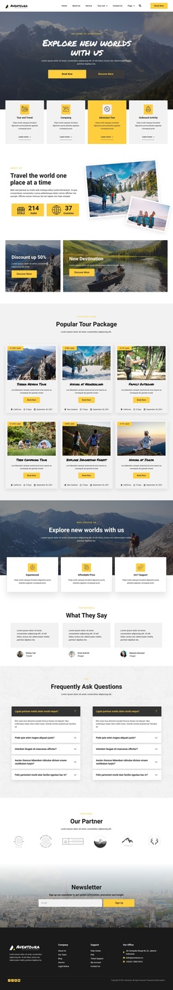 Travel & Hotels Website Templates