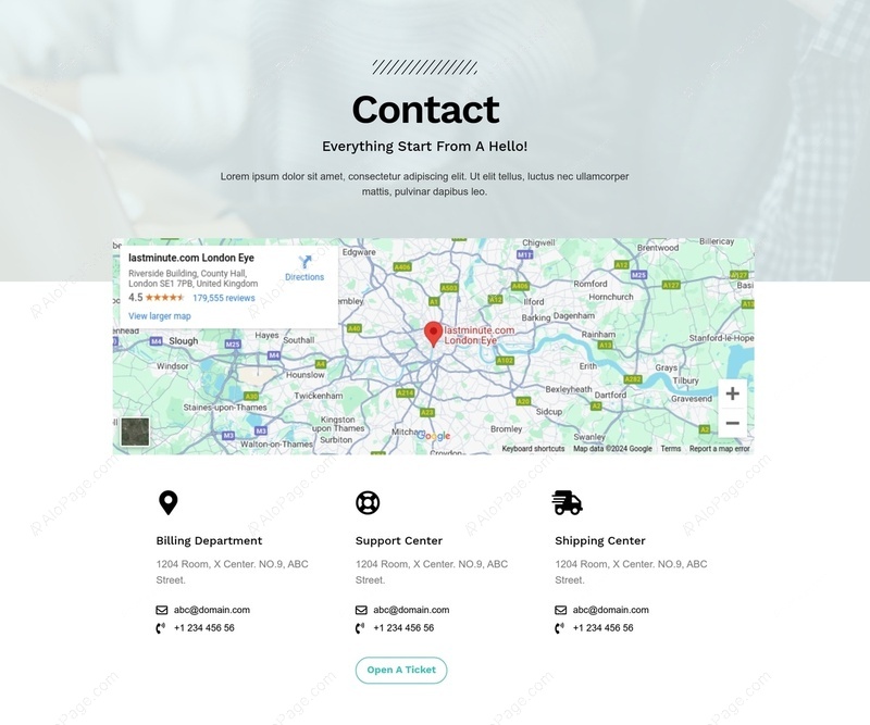 Get In Touch With Us Today Website Template