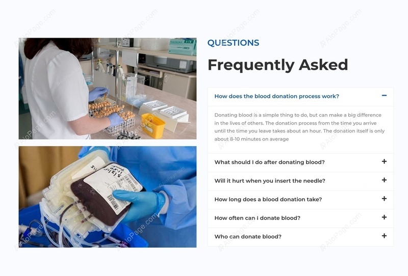 Blood Donation FAQ: Your Common Questions Answered Website Template