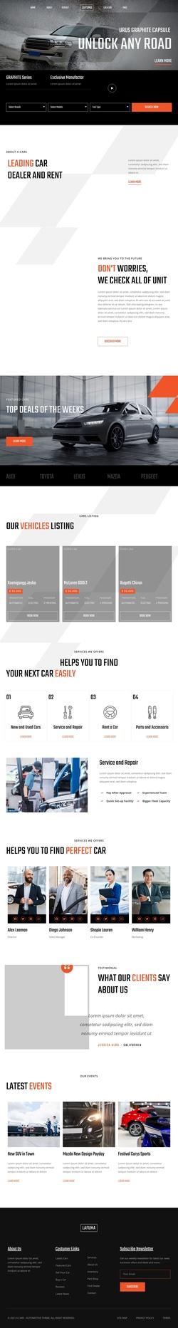 Cars & Transportation Website Templates