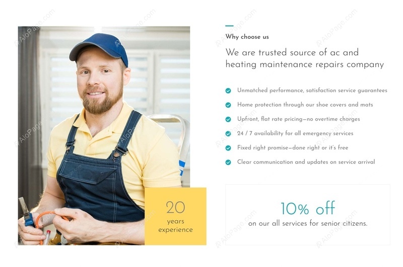 Trusted AC And Heating Repair Services Website Template