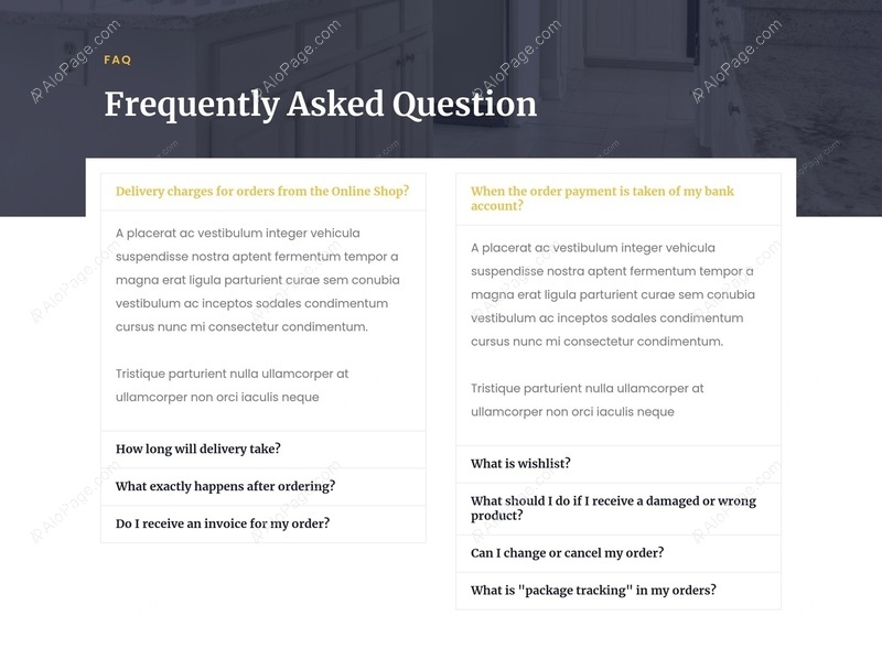 Frequently Asked Questions Simplified Website Template