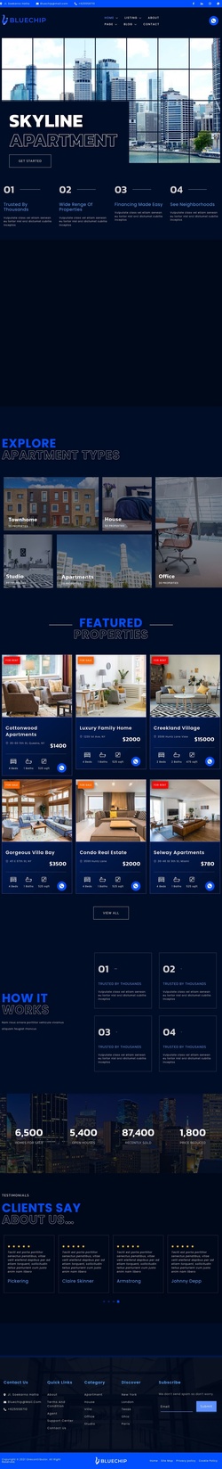 Real Estate & Property Website Templates