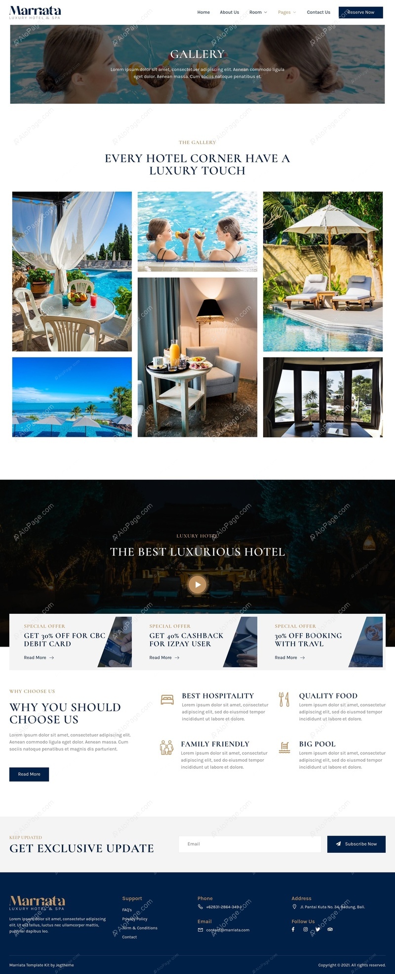 Experience The Elegance Of Our Luxurious Hotel Website Template