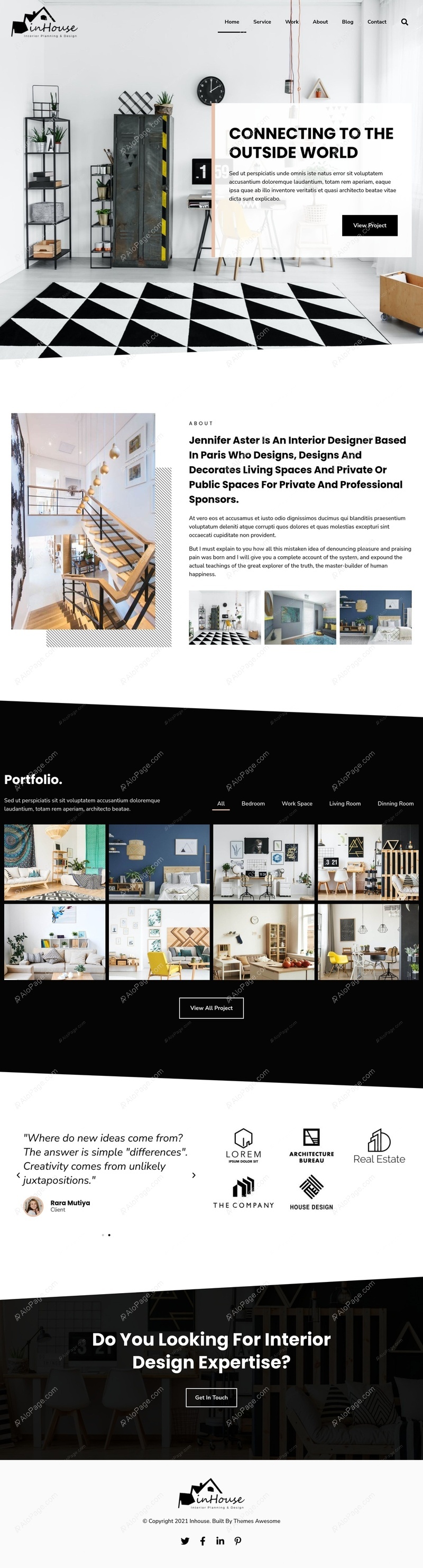 Elevate Your Space With Modern Interior Design Website Template