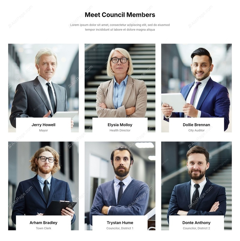 Meet The Council Members Website Template