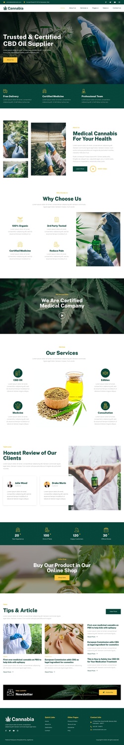 Medical & Health Website Templates