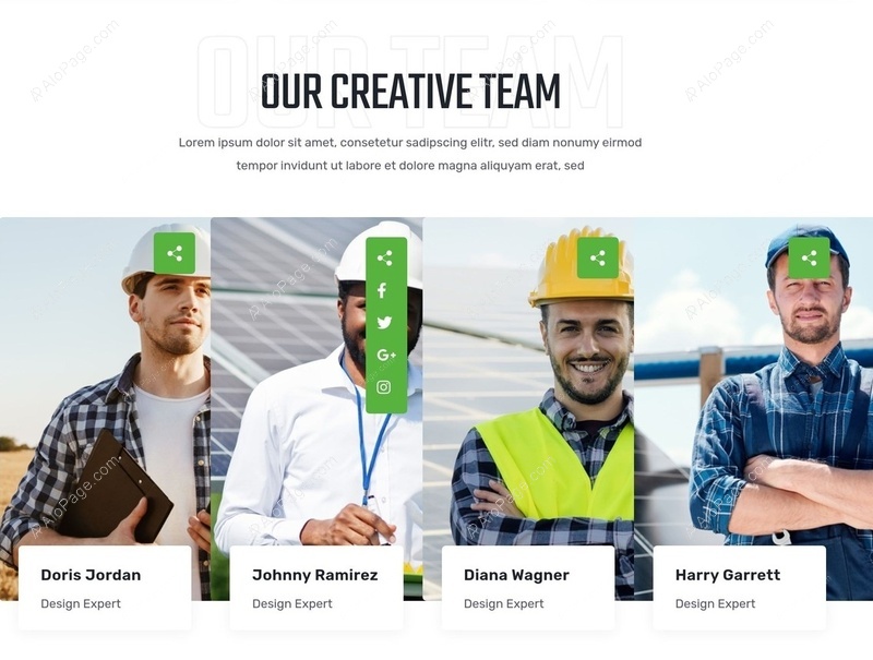 Meet Our Expert Creative Professionals Website Template