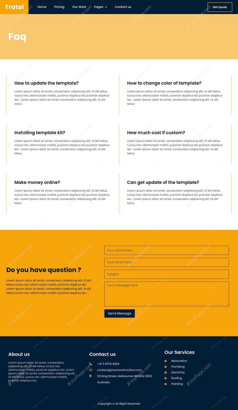 Essential Renovation FAQs For Your Next Project Website Template