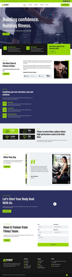 Sports & Fitness Website Templates