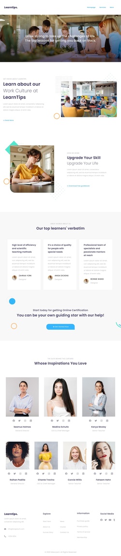 Education & Courses Website Templates