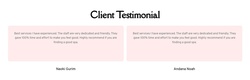 Experience Our Client Testimonials