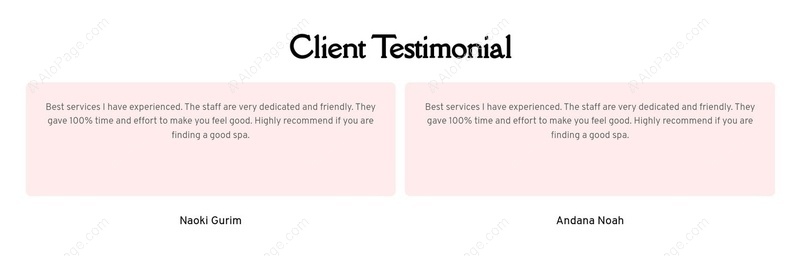 Experience Our Client Testimonials Website Template