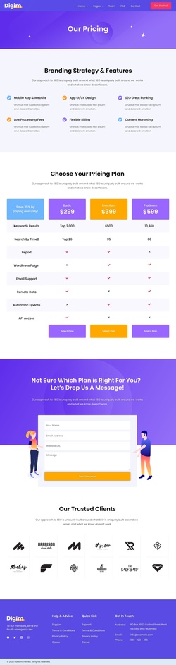 Comprehensive Pricing Plans For Digital Solutions