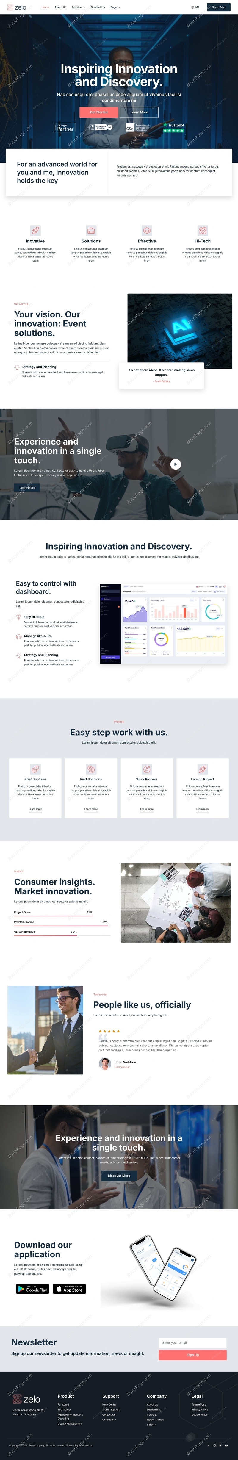 Innovative Solutions For Modern Businesses Website Template