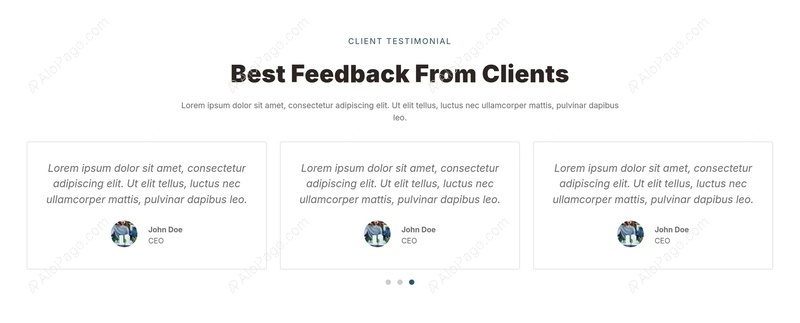 Client Feedback Showcase Website Template