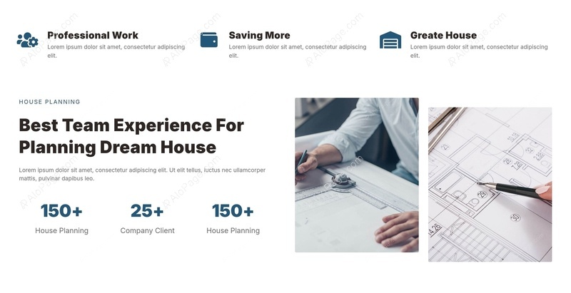 Expert Team For Dream House Planning Website Template