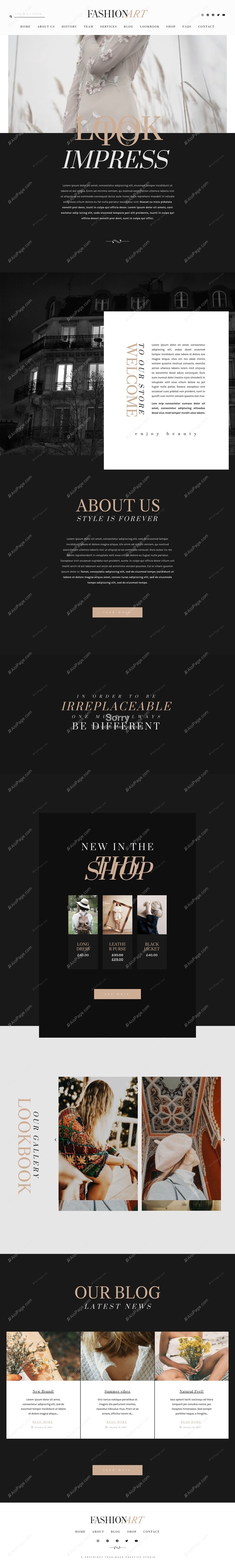 Impress With Elegant Fashion Styles Website Template