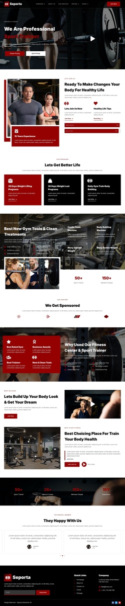 Sports & Fitness Website Templates