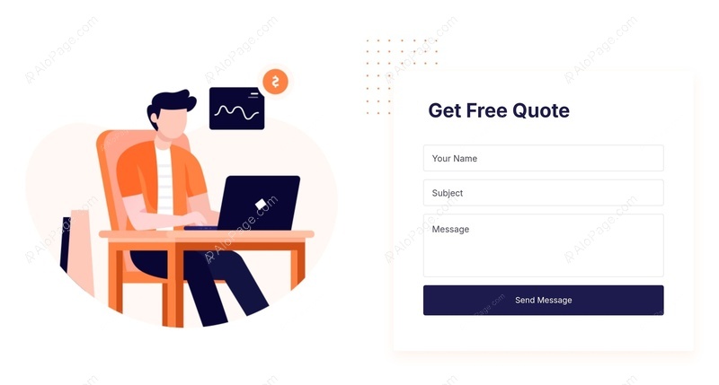 Engage Visitors With A Quick Quote Offer Website Template