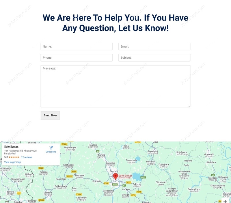 Get In Touch With Us Today For Assistance Website Template