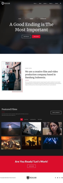 Photography & Video Website Templates